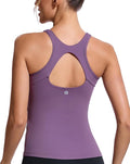 RUNNING GIRL Workout Tank Tops with Built in Bras for Women,Compression Shirt Strappy Back Athletic Yoga Tops