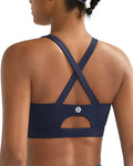 RUNNING GIRL Sports Bra for Women High Support,Molded Cup Strappy Running Sports Bras with Sewn in Pads
