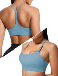 Buauty Sports Bra for Women, Y Back Light Support Workout Bra with Removable Pads for Yoga Pilates Gym