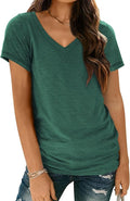 AUTOMET T-Shirts Short Sleeve V Neck Tees Tops for Women Fashion Trendy Lightweight Soft Casual Summer Outfits Clothes 2026