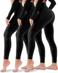 3 Pack Leggings for Women-No See-Through High Waisted Tummy Control Yoga Pants Workout Running Legging