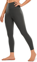 CRZ YOGA Brushed Naked Feeling Workout Leggings 25" - High Waisted Gym Compression Tummy Control Womens Yoga Pants