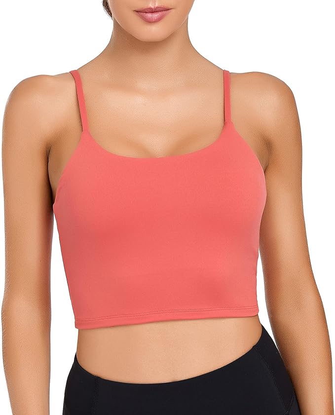 Lemedy Women Padded Sports Bra Fitness Workout Running Shirts Yoga Tank Top