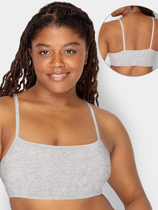 Fruit of the Loom Women's Spaghetti Strap Cotton Pullover Sports Bra Value Pack