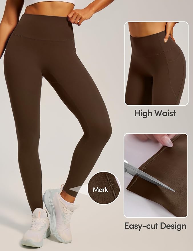 IUGA Invisible Scrunch Butt Lifting Leggings for Women No Front Seam Workout Leggings with Pockets Tummy Control Yoga Pants
