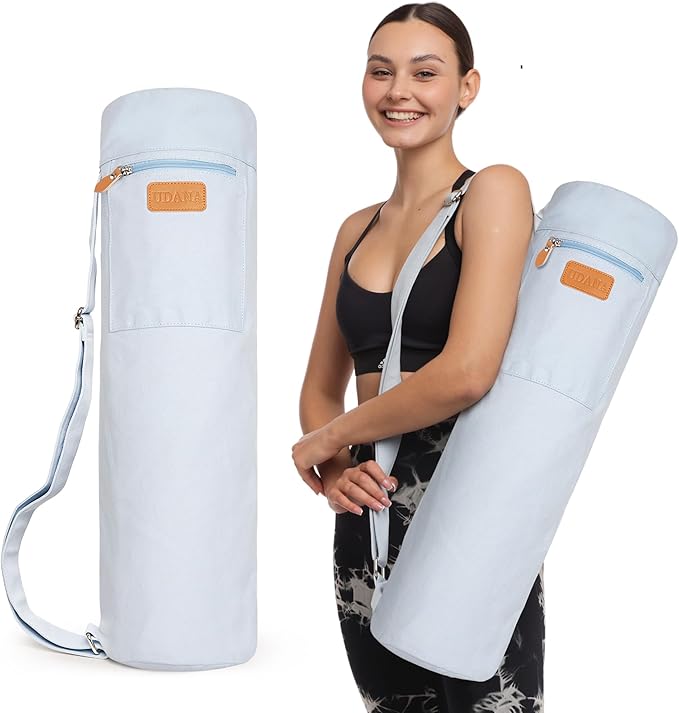 UDANA Yoga Mat Bag – Heavy Duty Canvas Carrier with 3 Pockets & Full Zip – Available in 3 Sizes (16L, 18L, 34L) - Multiple Colors