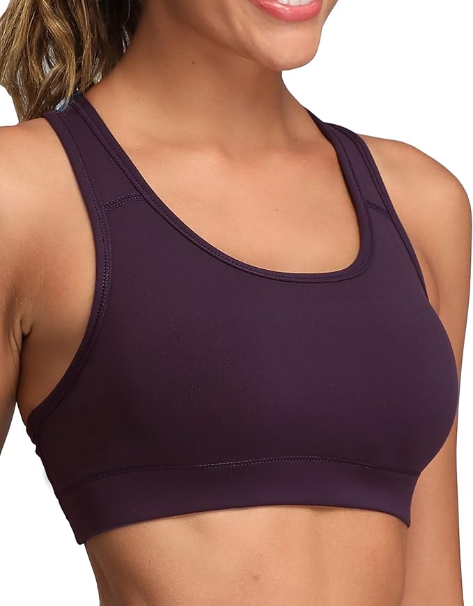 Oalka Women's Racerback Sports Fitness Support Workout Running Bras