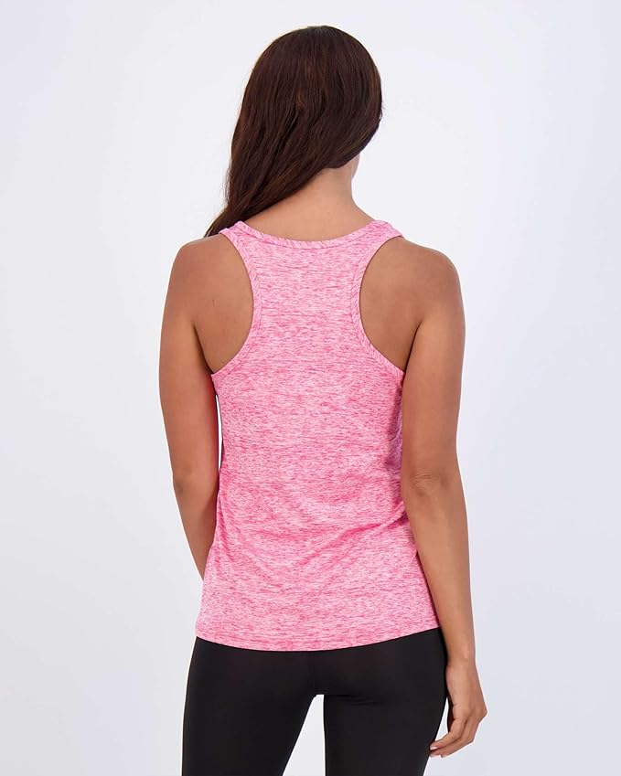 Real Essentials 5 Pack: Women's Racerback Tank Top Dry-Fit Athletic Performance Yoga Activewear (Available in Plus Size)
