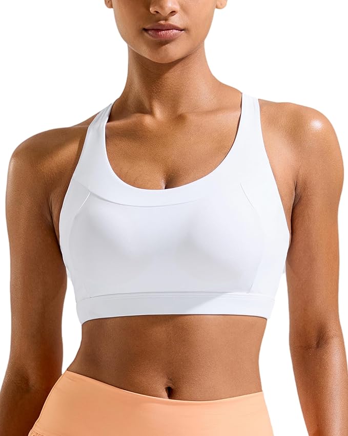 RUNNING GIRL Sports Bra for Women, Molded Cup High Impact Sports Bras for Women with Sewn in Pads