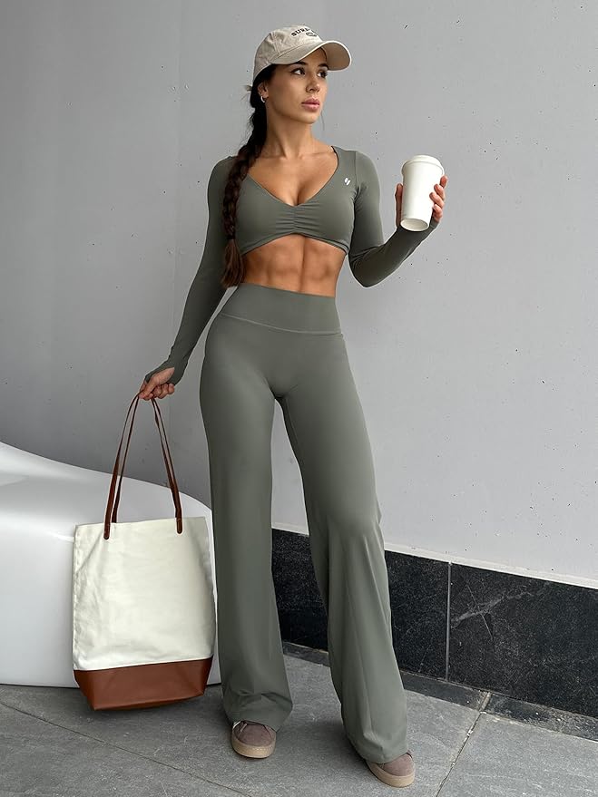 YEOREO Workout Leggings Womens No Front Seam Straight Leggings 29"/ 31.5"/ 33"/ 35" High Waist Buttery Eddiy Gym Yoga Pants