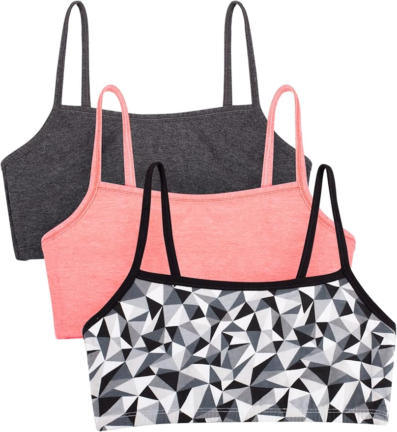 Fruit of the Loom Women's Spaghetti Strap Cotton Sports Bra - All-Day Comfort & Easy Movement