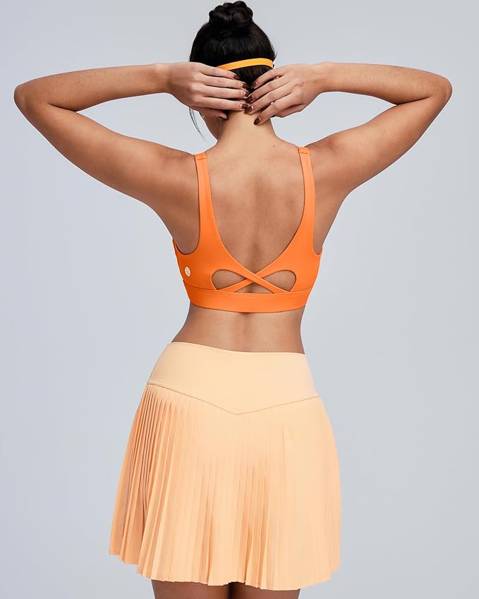 RUNNING GIRL Sports Bra for Women High Support, Molded Cup High Impact Sports Bras with Sewn in Pads Workout Running Bra