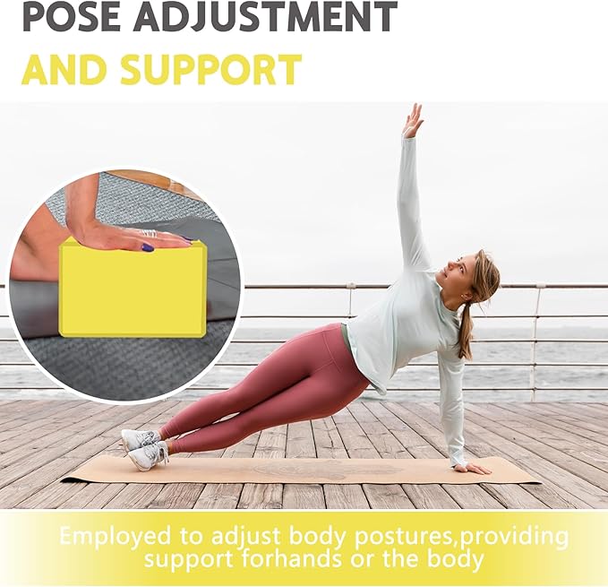 9"x6"x3" Yoga Blocks, Soft Non-Slip Surface Premium Foam Blocks, Supportive, Lightweight, Odor Resistant, Yoga Accessories for Pilates Meditation General Fitness Stretching Toning