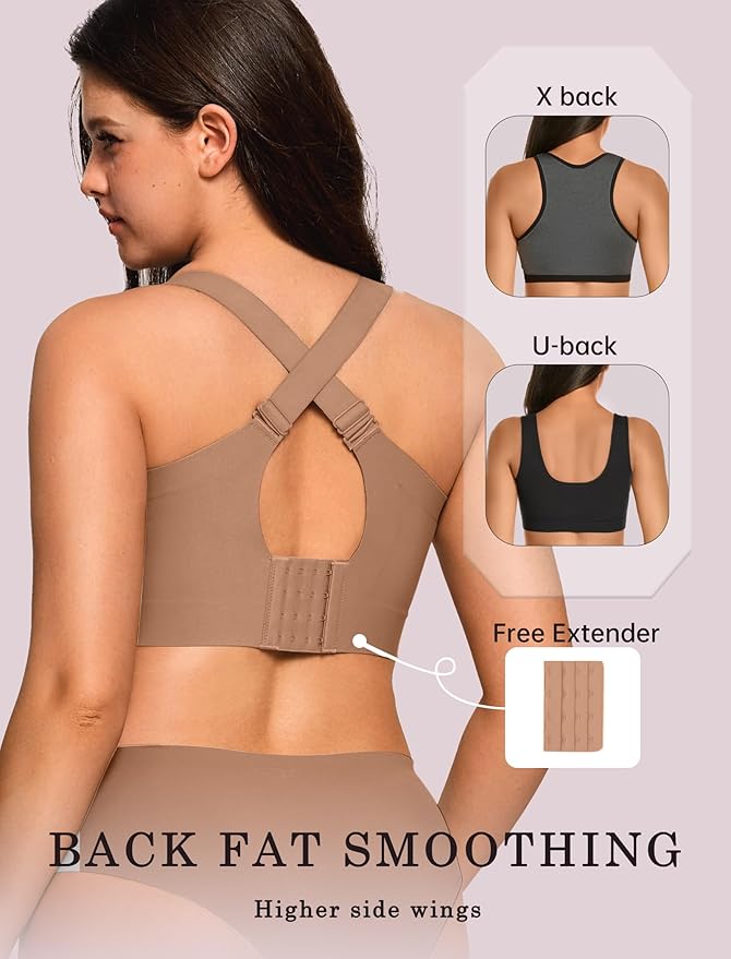 OEAK Womens Wireless Jelly Bra Plus Size Supportive Seamless Bras Full Coverage Push Up Comfortable No Underwire Tshirt Bras