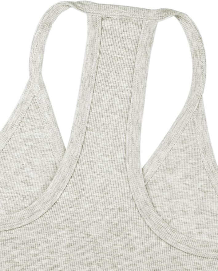 iGENJUN Workout Tops for Women Racerback Basic Tank Summer 2026 Camisole V Neck Slim Fit Ribbed Sleeveless
