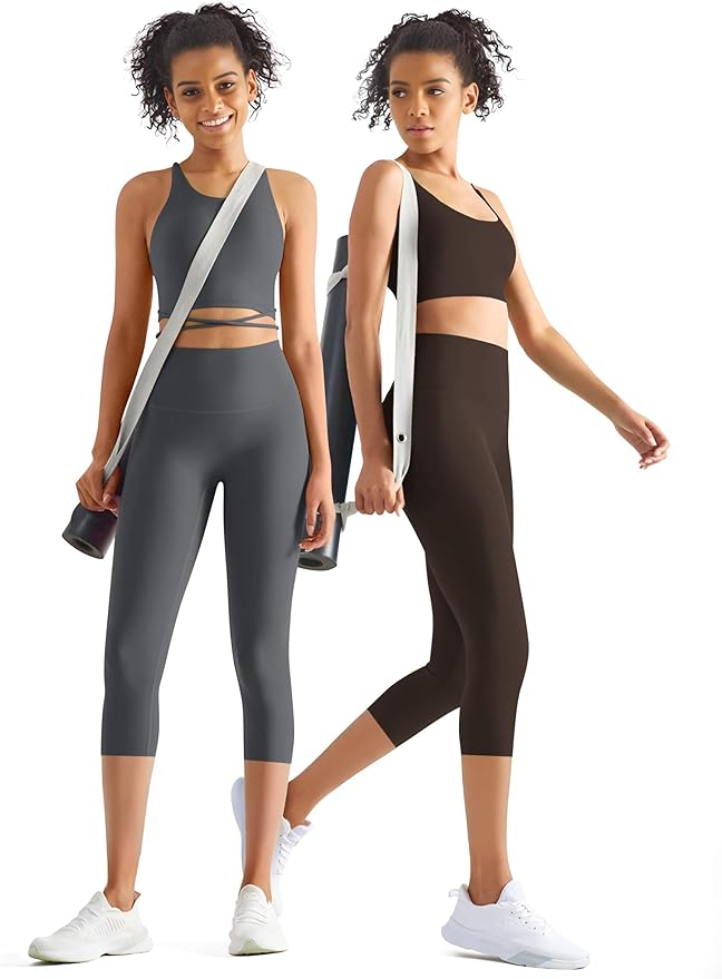 3 Pack Leggings with Pockets for Women,Butt Lift High Waisted Tummy Control Workout Yoga Pants Reg & Plus Size