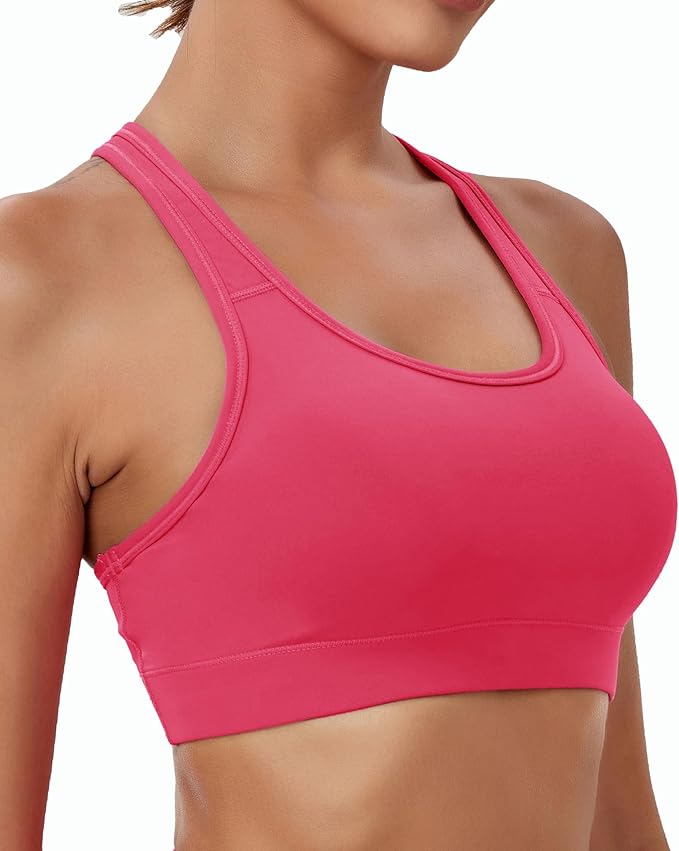 Oalka Women's Racerback Sports Fitness Support Workout Running Bras