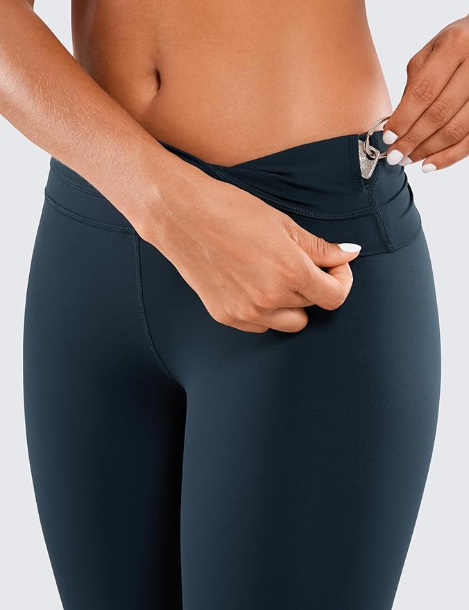 CRZ YOGA Naked Feeling Workout Leggings 25'' - High Waist Yoga Training Tight Womens Pants