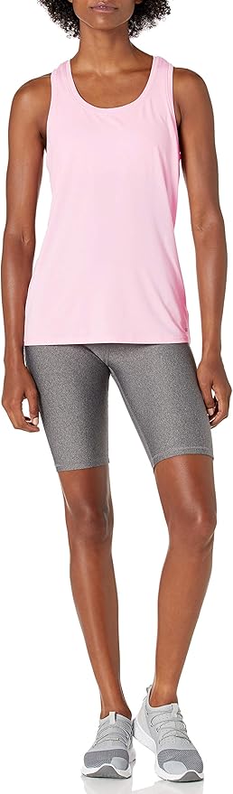 Amazon Essentials Women's Active Quick Dry Tech Stretch Racerback Scoop Neck Tank Top, Multipacks