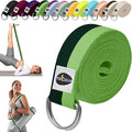 TECEUM Yoga Strap & Mat Strap – 2 IN 1 – Cotton – 6 ft 8 ft 10 ft (30+ colors) – Adjustable Non-Slip Belt for Yoga, Pilates, Stretching, Physical Therapy, Fitness & Home Workout – For Carrying Mats