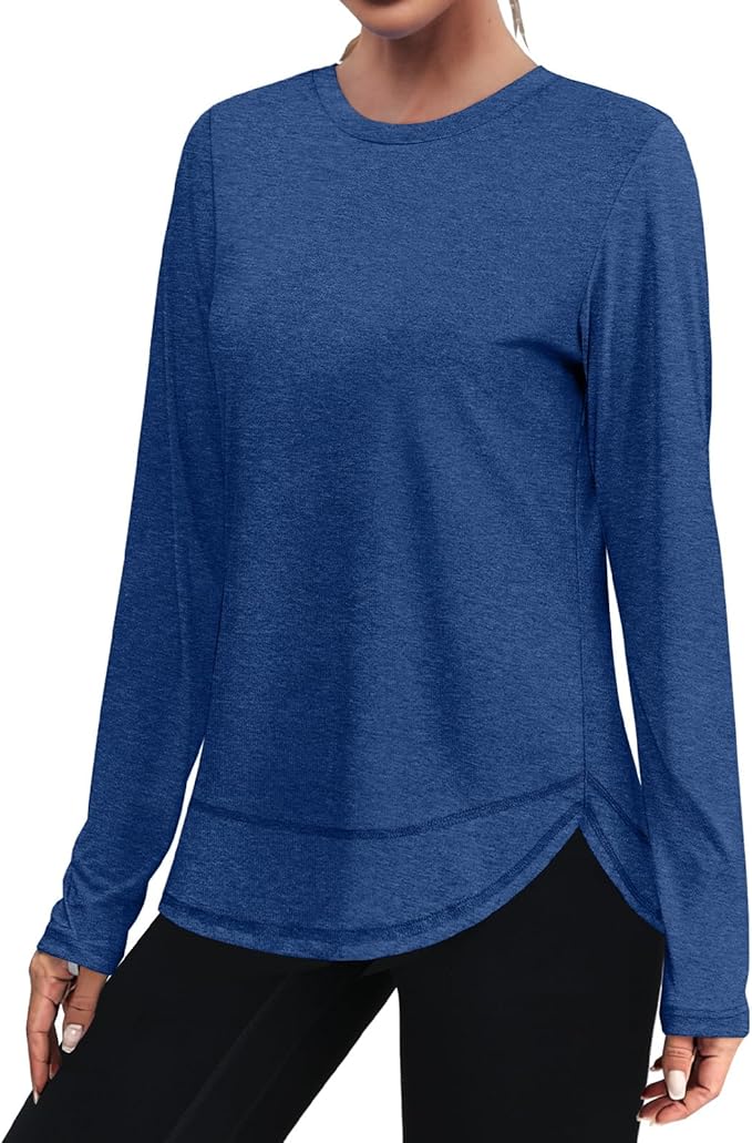 XIEERDUO Women's Workout Tops Long Sleeve Quick Dry Shirts for Hiking Running S-3XL
