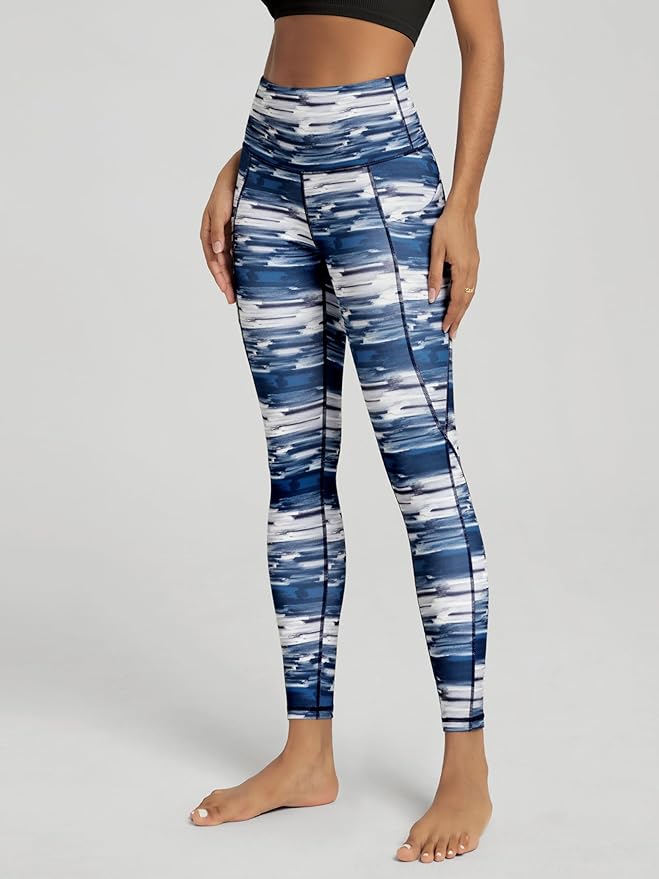 ODODOS Women's High Waisted Yoga Leggings with Pockets, Tummy Control Non See Through Workout Athletic Running Yoga Pants