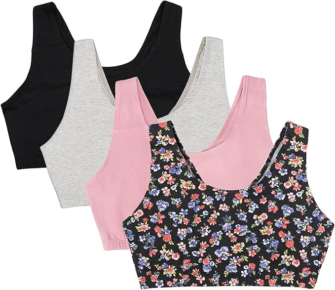 Fruit of the Loom Women's Built Up Tank Style Sports Bra Value Pack