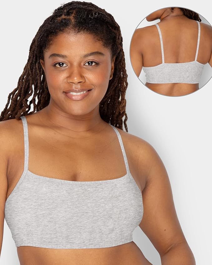 Fruit of the Loom Women's Spaghetti Strap Cotton Pullover Sports Bra Value Pack