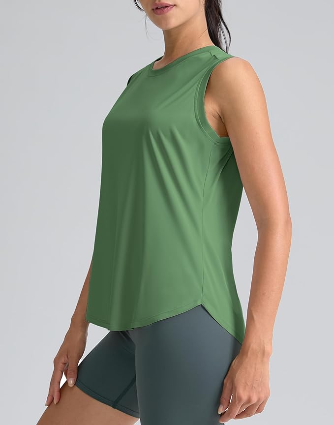 SANTINY Women's Sleeveless Workout Tops Breathable Lightweight Active Tennis Yoga Shirts Athletic Running Tank Tops for Women