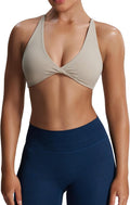 Aoxjox Women's Workout Sports Bras Fitness Metamorph Sienna Twist Bra Yoga Crop Tank