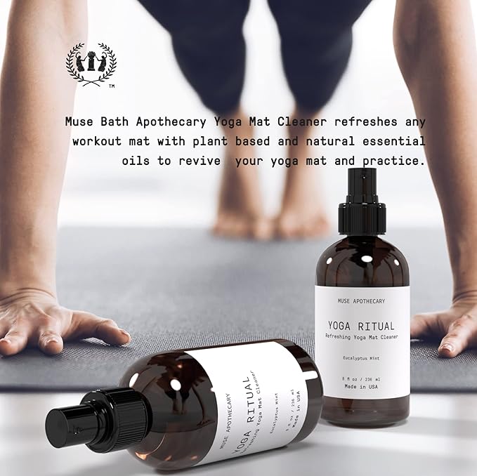 Muse Apothecary Yoga Ritual - Aromatic and Refreshing Yoga Mat Cleaner, 4 oz, Infused with Essential Oils - Eucalyptus Mint