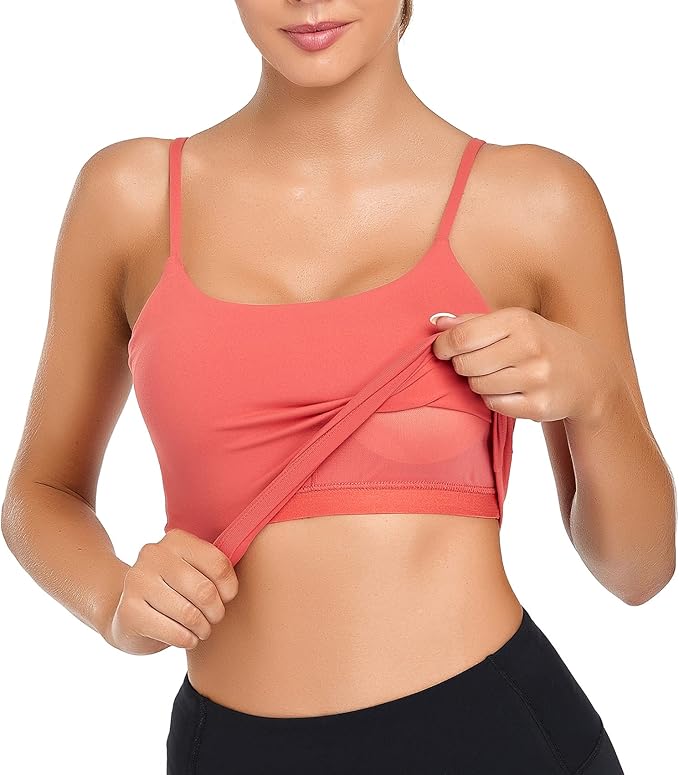 Lemedy Women Padded Sports Bra Fitness Workout Running Shirts Yoga Tank Top