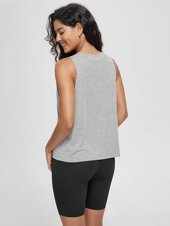 ODODOS 3-Pack Loose Tank Tops for Women Sleeveless Gym Athletic Workout Tops Yoga Shirts