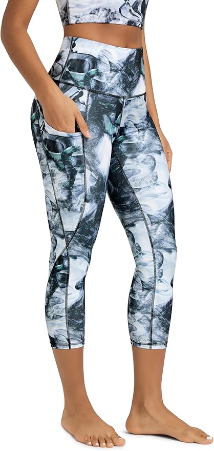 ODODOS Women's High Waisted Yoga Leggings with Pockets, Tummy Control Non See Through Workout Athletic Running Yoga Pants