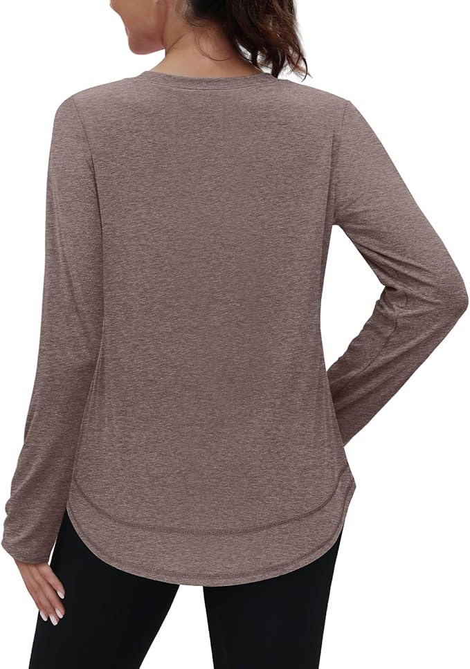XIEERDUO Women's Workout Tops Long Sleeve Quick Dry Shirts for Hiking Running S-3XL