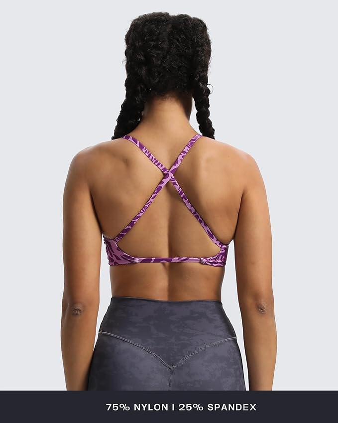 Aoxjox Women's Workout Sports Bras Fitness Metamorph Sienna Twist Bra Yoga Crop Tank