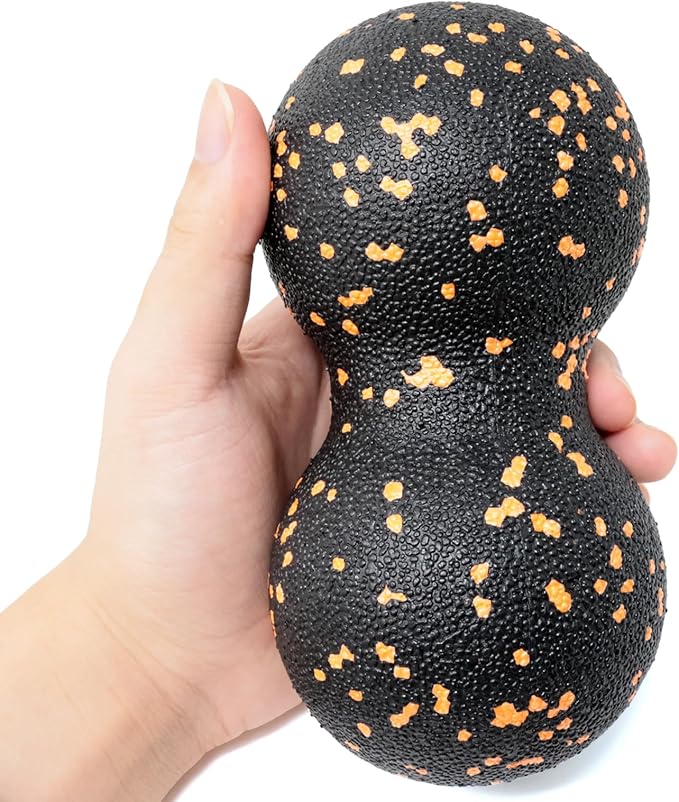 yueton 1Pack Peanut Massage Ball Myofascial Release Acupoint Massage Deep Tissue Muscle Massage Back Leg Massage Roller Mobility Ball for Daily Physical Therapy Yoga Therapy