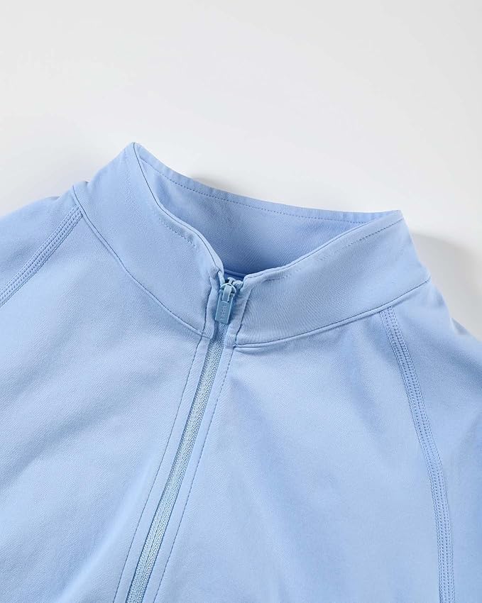 AUROLA Influence Athletic Workout Jacket for Women, Lightweight Slim Fit Full Zip Running Yoga Sports Jacket with Thumb Holes