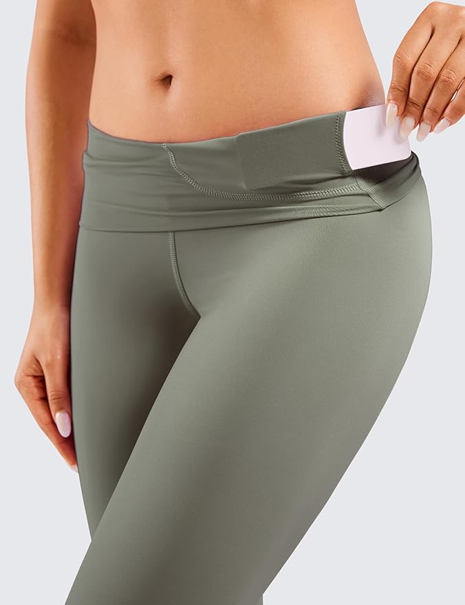CRZ YOGA Naked Feeling Workout Leggings 25'' - High Waist Yoga Training Tight Womens Pants