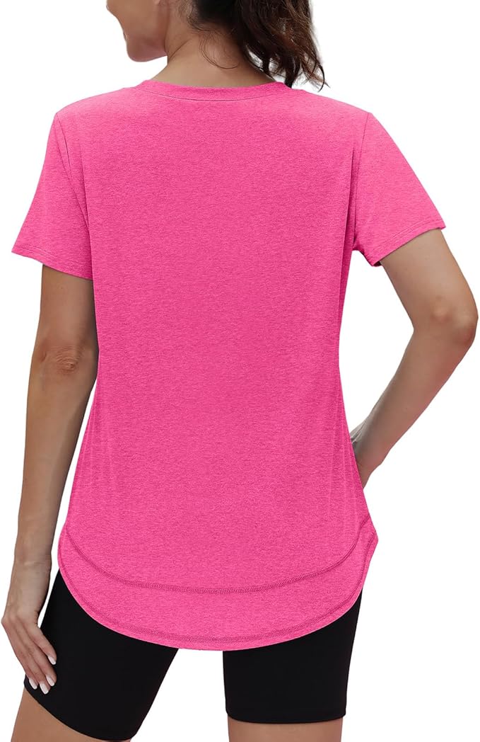 XIEERDUO Womens Workout Tops Short Sleeve Shirts Quick Dry Outfits for Hiking Running S-3XL