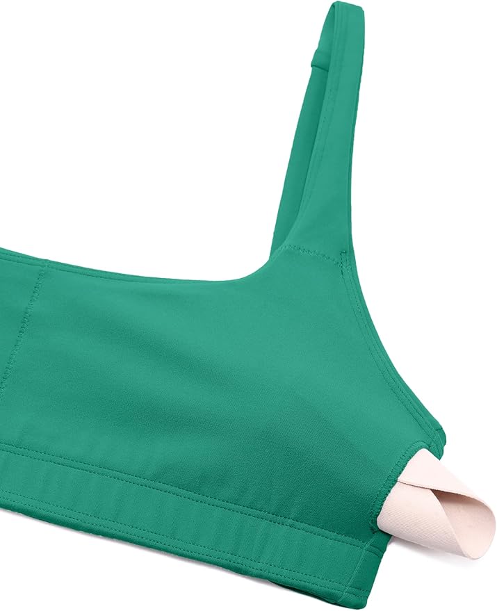 CRZ YOGA Butterluxe Square Neck Spaghetti Strap Sports Bras for Women - Low Coverage Yoga Wireless Padded Cami Crop Top