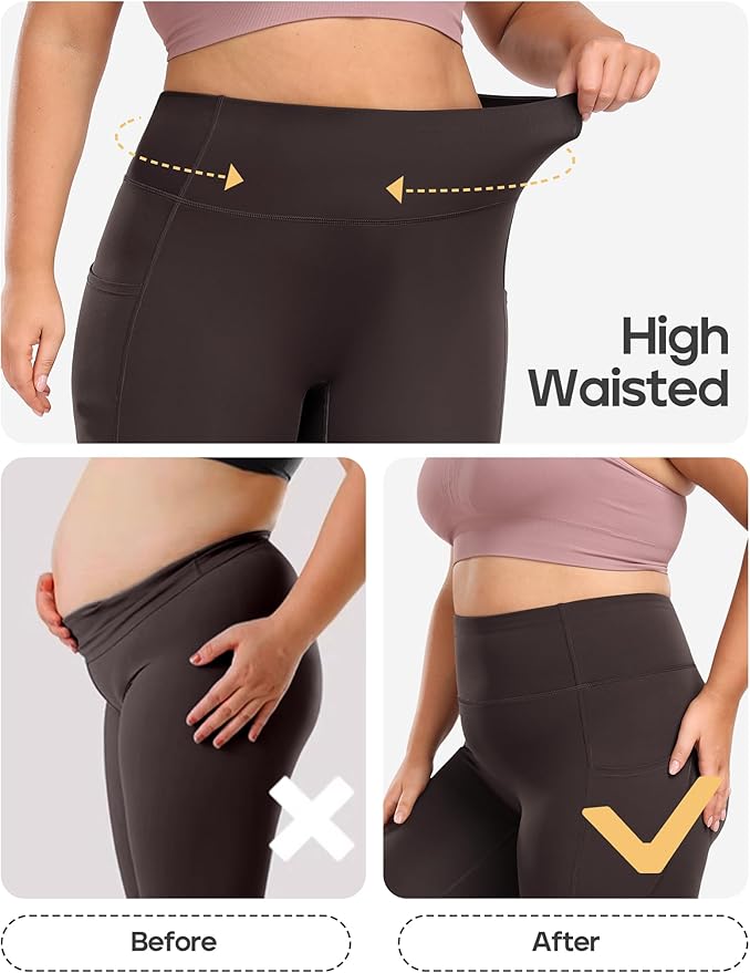 Heathyoga X-6XL Plus Size Leggings for Women with Pockets Tummy Control Plus Size Yoga Pants High Waist Workout Clothes