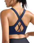 RUNNING GIRL Sports Bra for Women, Molded Cup High Impact Sports Bras for Women with Sewn in Pads