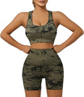 IwIeIaIrI Workout Sets for Women 2 Piece Seamless High Waist Shorts Yoga Outfits Sports Bra Gym Shorts