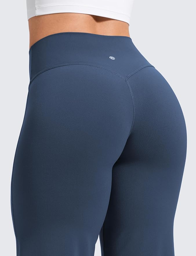 CRZ YOGA Softretch No Front Seam Wide Leg Pants 28''/ 30''/ 32" for Women - High Waist Yoga Lounge Buttery Soft Comfy Casual