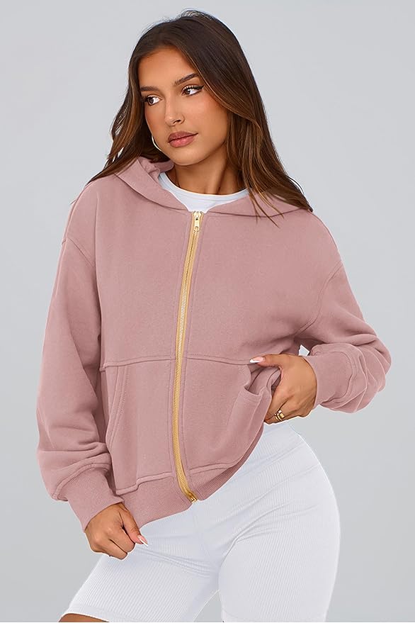 PRETTYGARDEN Hoodies for Women Sweatshirt Zip Up Hoodie Fall Fashion 2026 Trendy Long Sleeve Jackets Winter Clothing Outfits