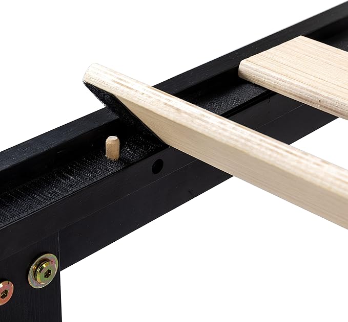 Mellow Naturalista Classic 12 Inch Solid Wood Platform Bed with Wooden Slats, Full, Black