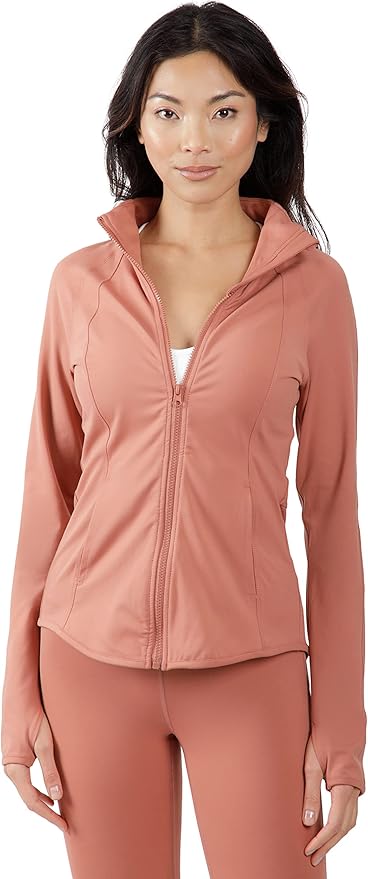Yogalicious Womens Ultra Soft Lightweight Full Zip Yoga Jacket with Pockets
