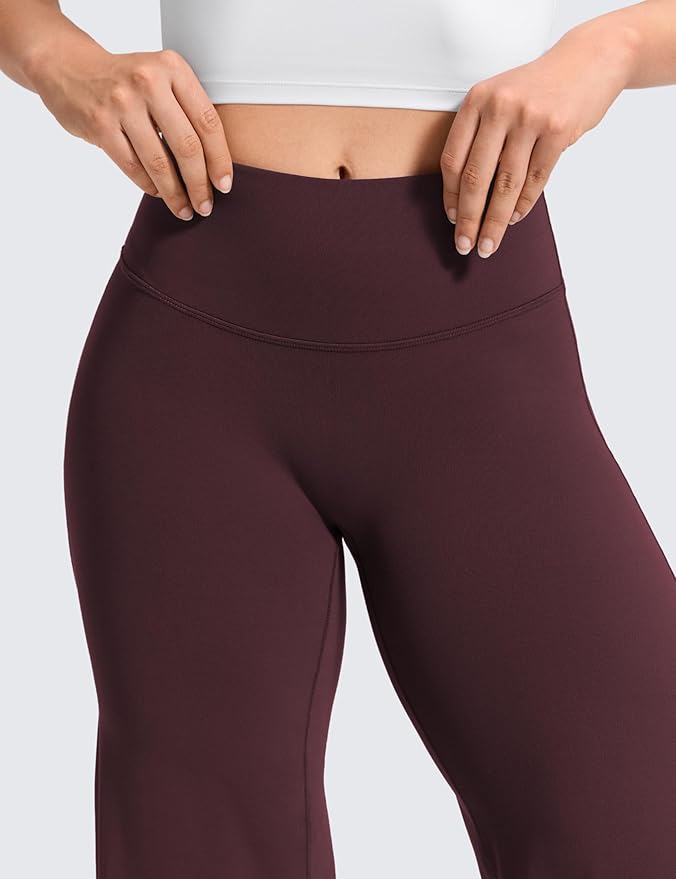 CRZ YOGA Softretch No Front Seam Wide Leg Pants 28''/ 30''/ 32" for Women - High Waist Yoga Lounge Buttery Soft Comfy Casual