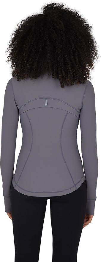 90 Degree By Reflex Full Zip Running Track Jacket Lightweight Athletic Slim Fit Jacket with Thumbholes